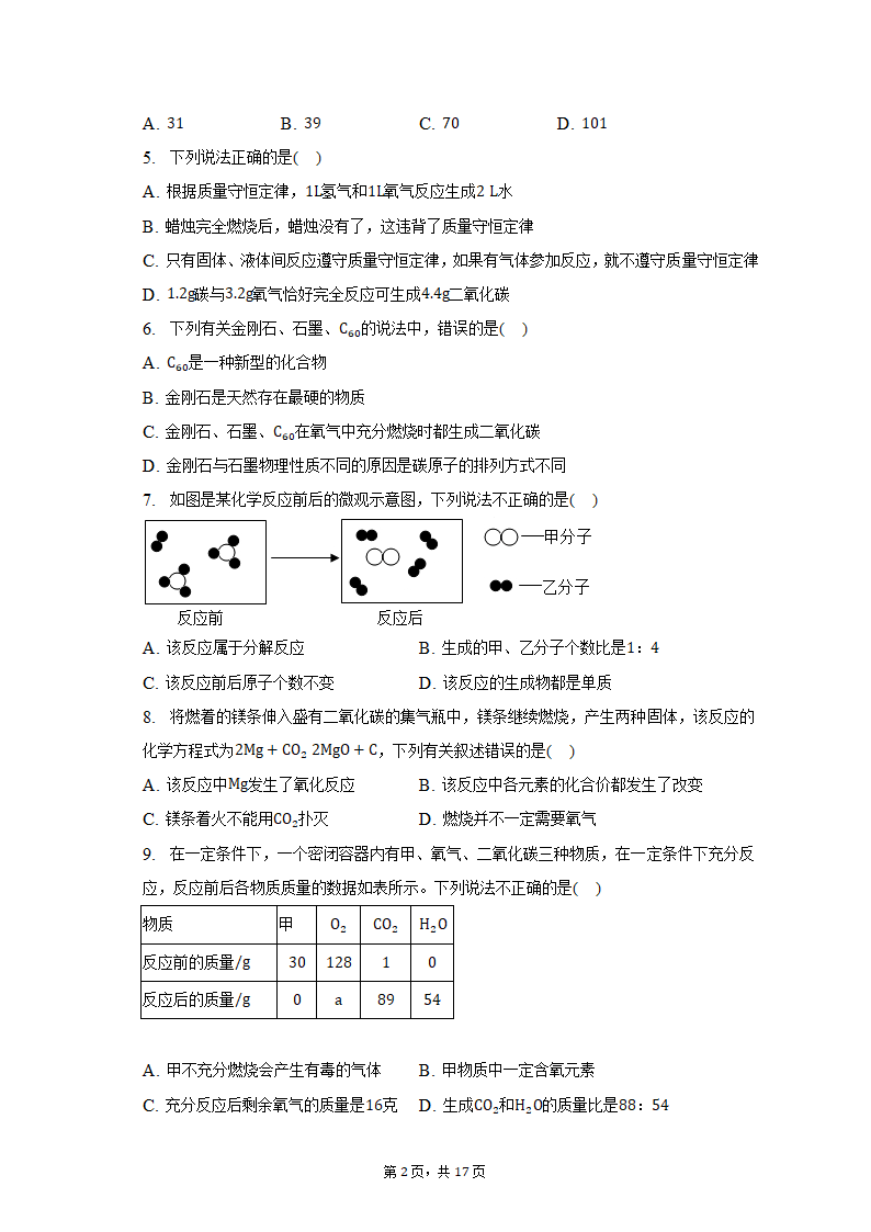 2022-2023学年新疆乌鲁木齐市九年级（上）期末化学试卷（含解析）.doc第2页