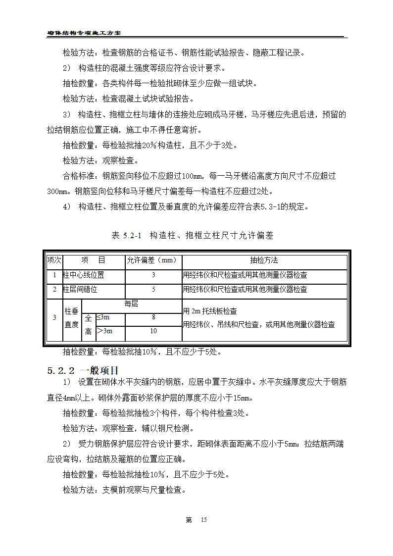 凯里经济开发区工业职业技术学校二期工程 砌体工程施工方案.doc第17页