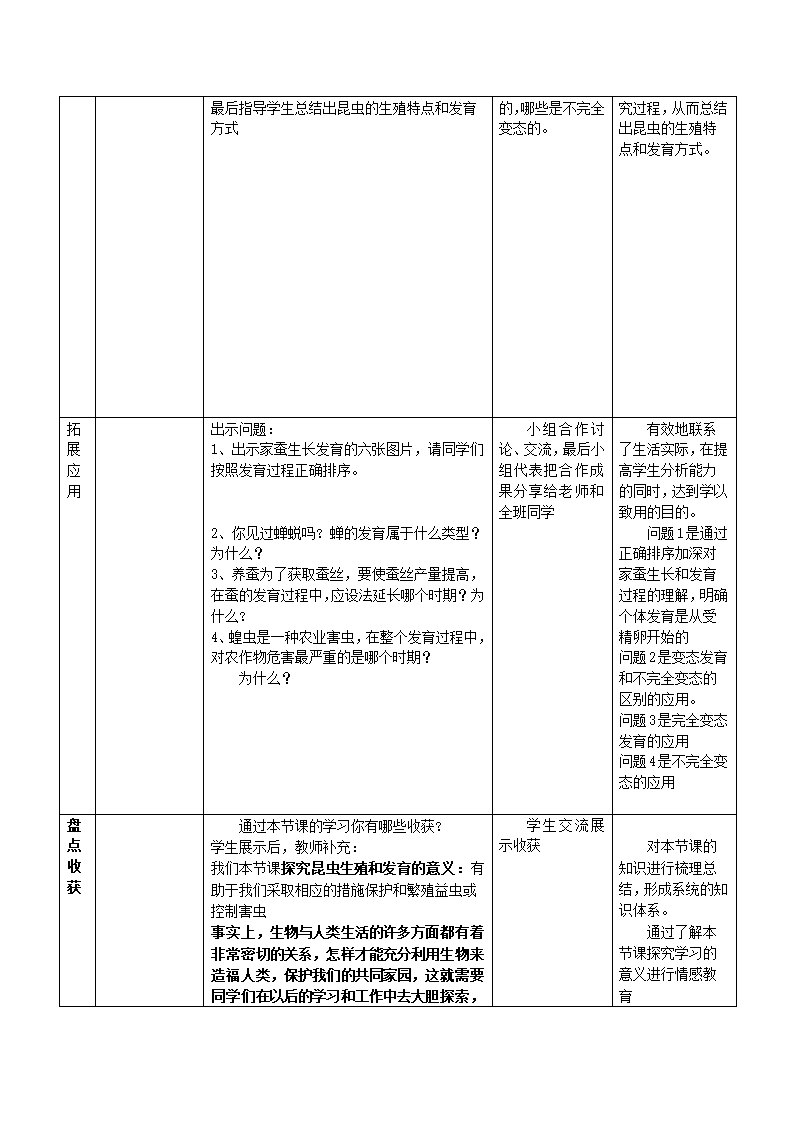 鲁科版（五四制）八年级下册生物 8.1.2昆虫的生殖和发育 教案.doc第6页