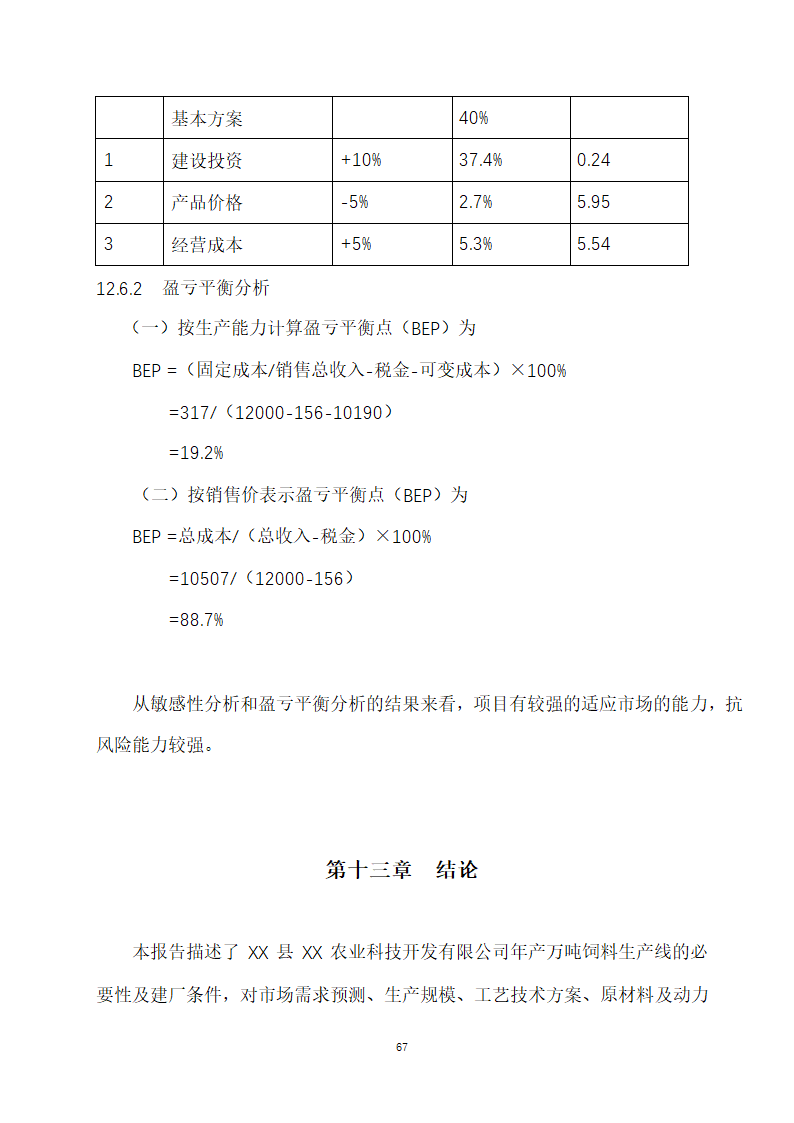 万吨饲料厂建设项目可行性报告.doc第67页