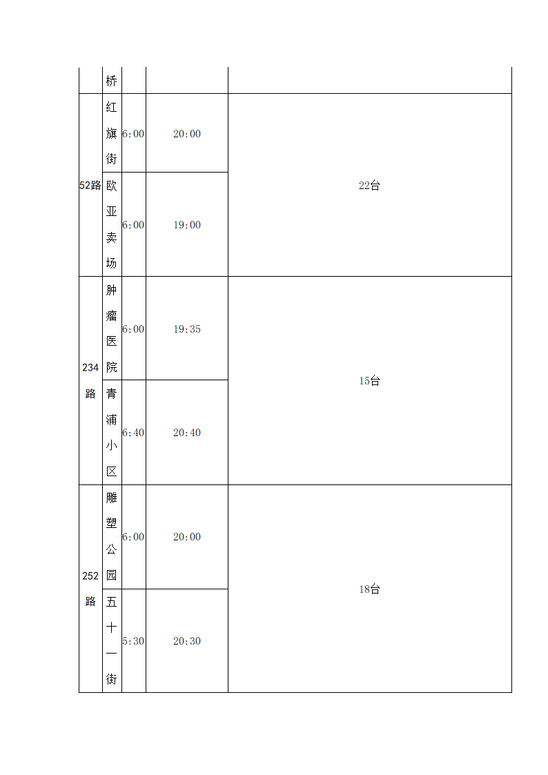 长春首末班车时间表第35页