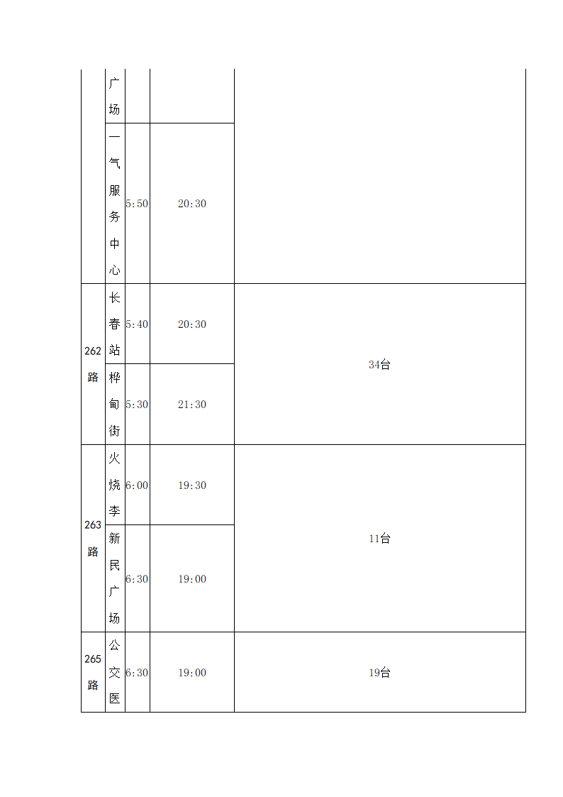 长春首末班车时间表第37页