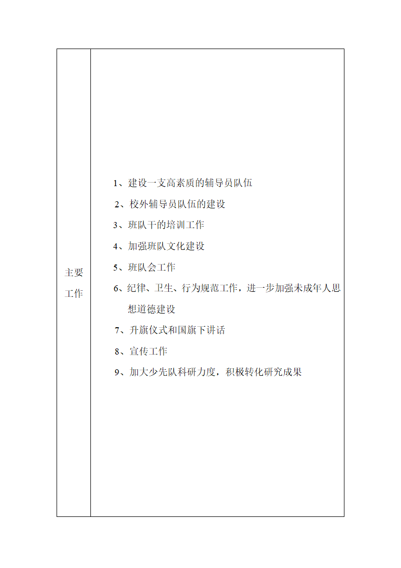 少先队工作计划表第2页