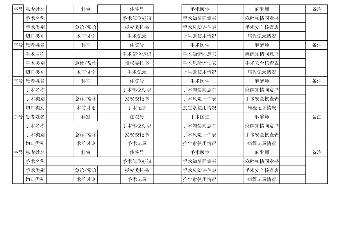 手术检查表第2页