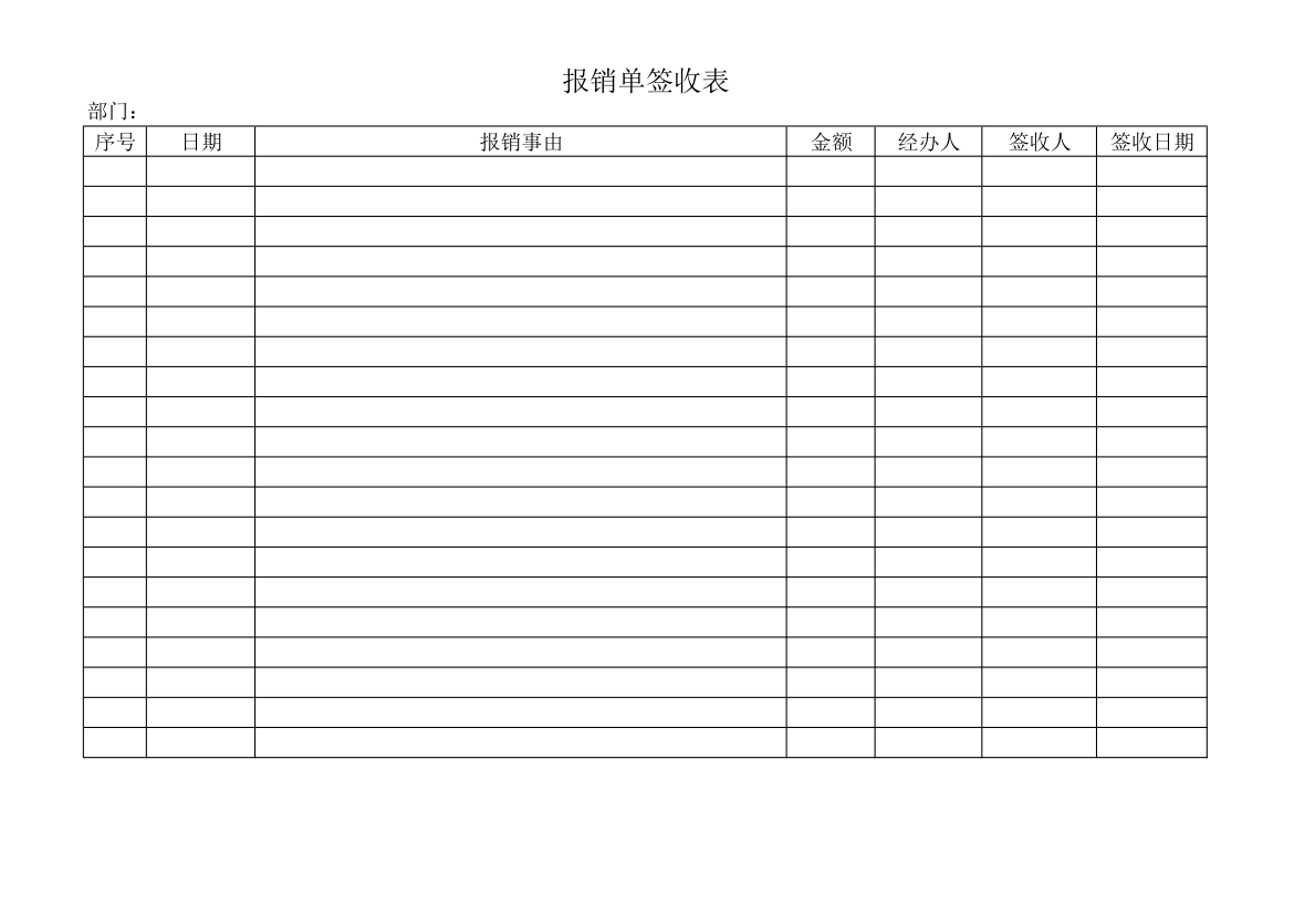 报销单签收第1页