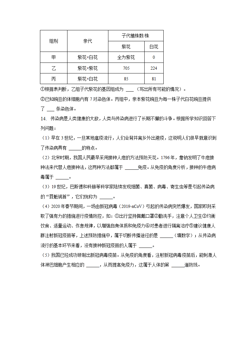 2022年安徽省淮北市八校中考生物模拟试卷（一）（含解析）.doc第5页