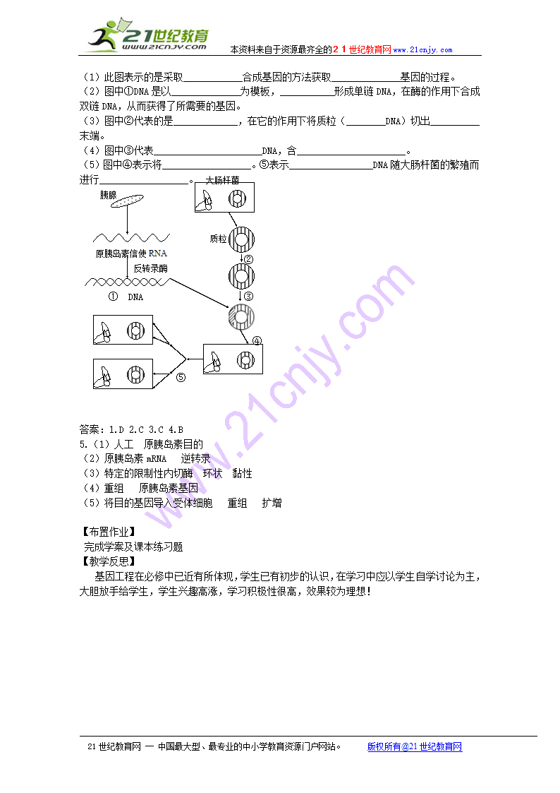 生物：1.1《基因工程的原理》教案（中图版选修3）.doc第4页