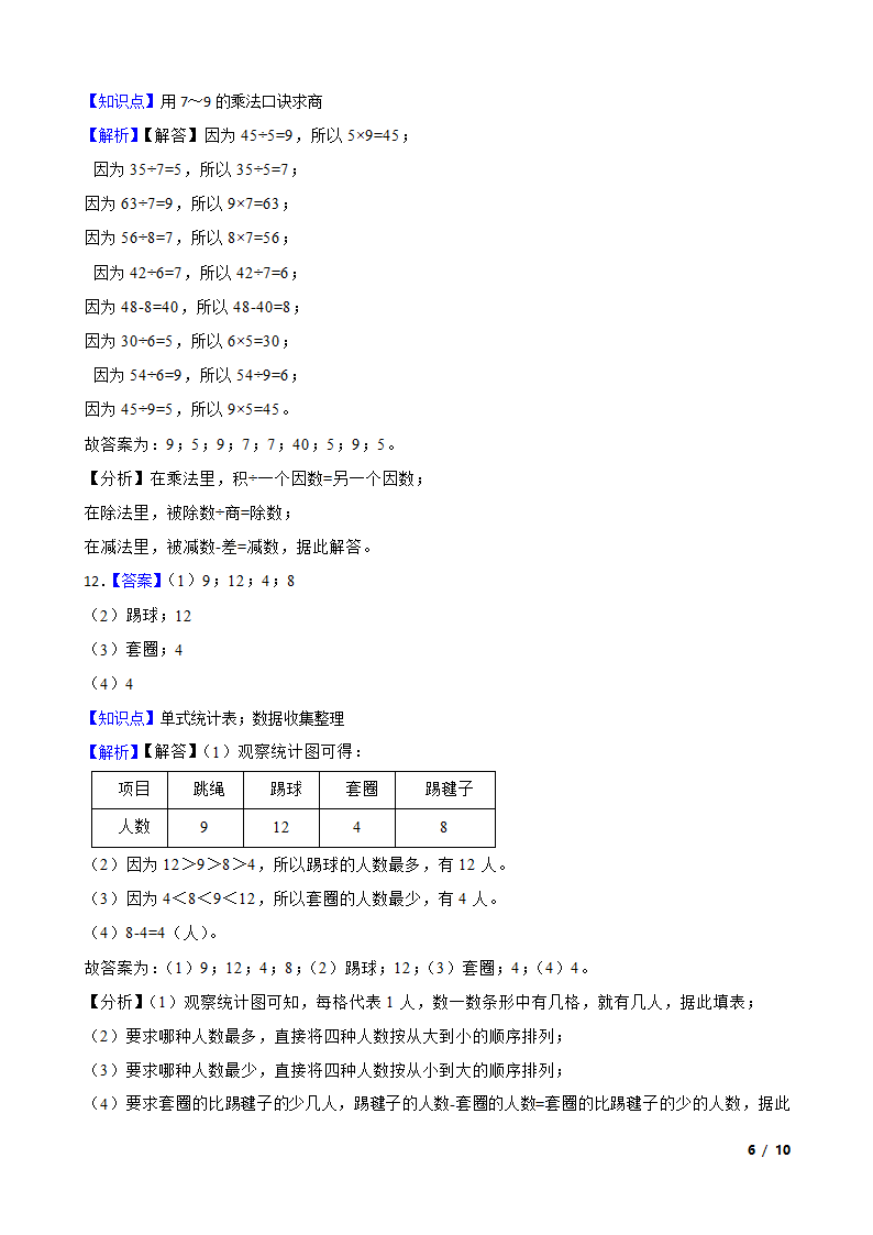 山东省菏泽市开发区2020-2021学年二年级下学期数学第一次月考试卷（3月）.doc第6页