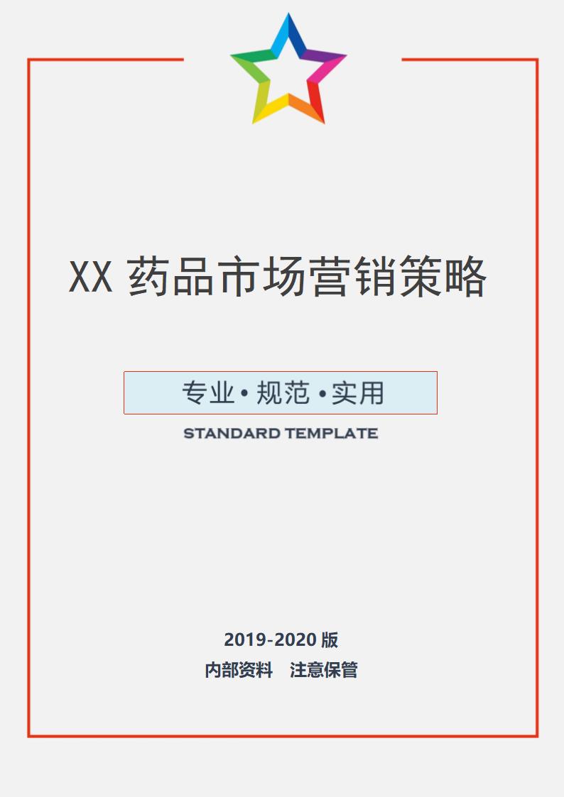 XX药品市场营销策略（实用文案）.doc第1页