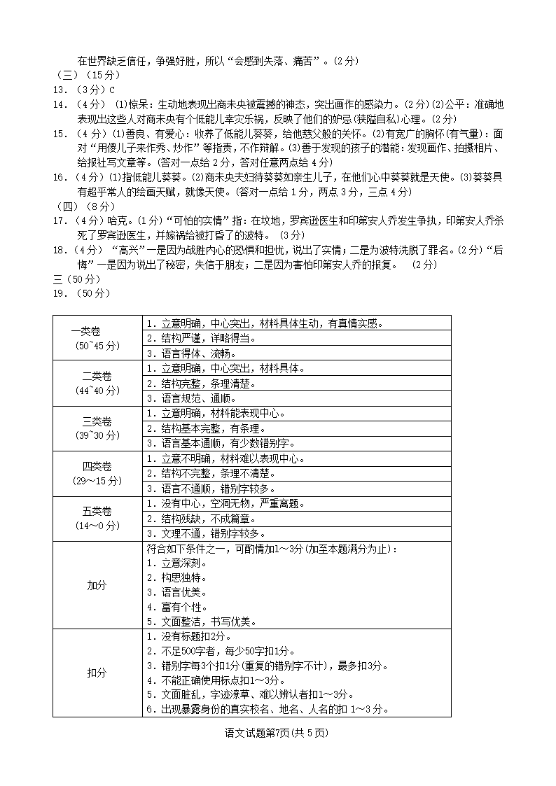 2019中考语文模拟试题及答案.doc第7页