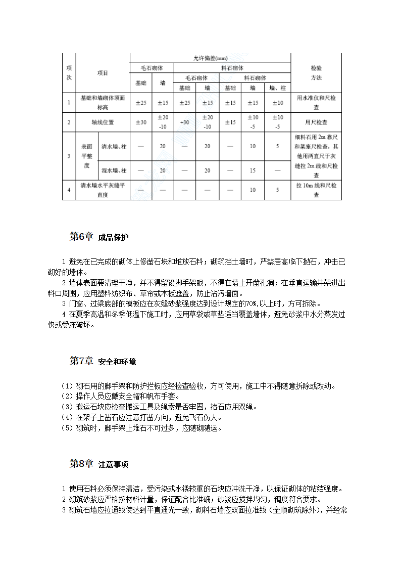 不切割石砌体工程工工艺和技术标准.doc第4页