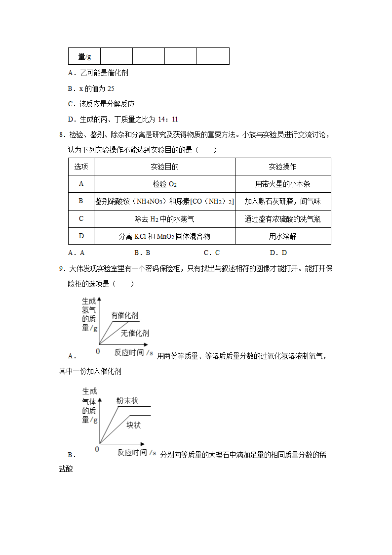 2022年湖北省鄂州市中考化学真题试卷（word版，含答案）.doc第3页