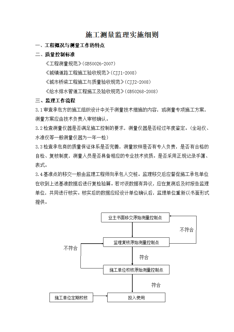 南通高新技术产业开发区金正路（金桥路—银河西路）工程施工测量监理实施细则.doc第2页