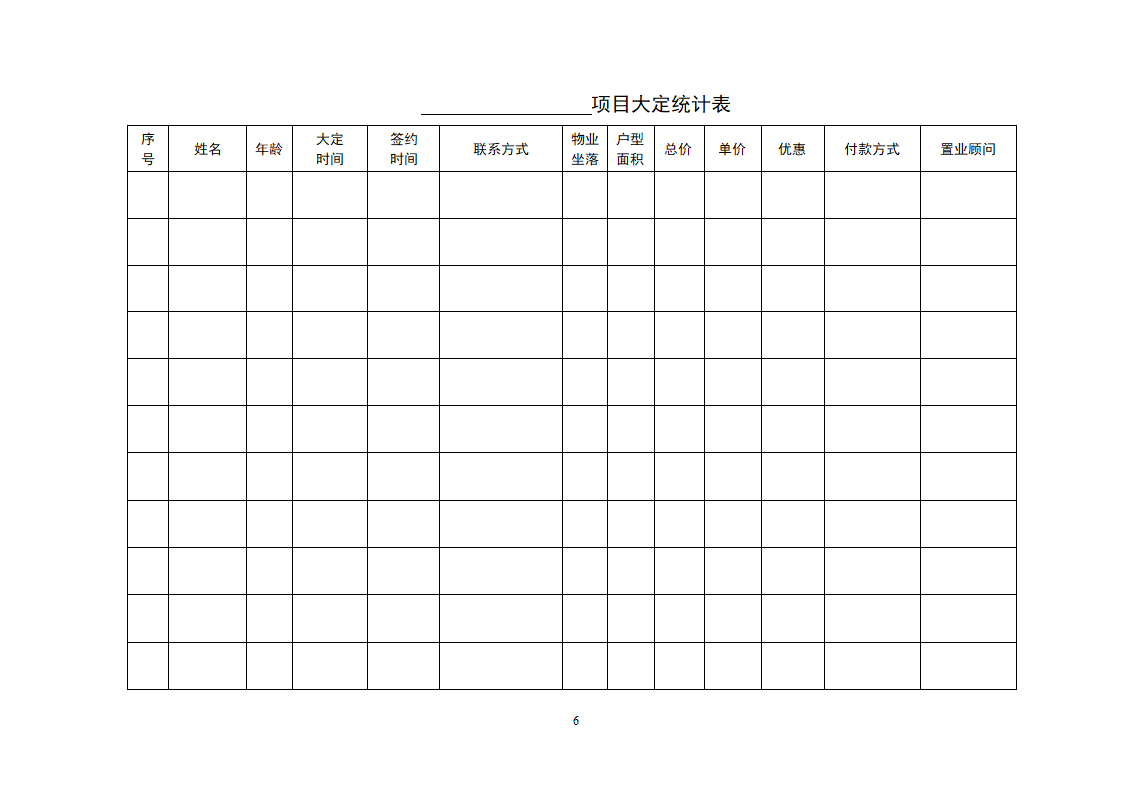 房地产销售常用表格全套.doc第6页