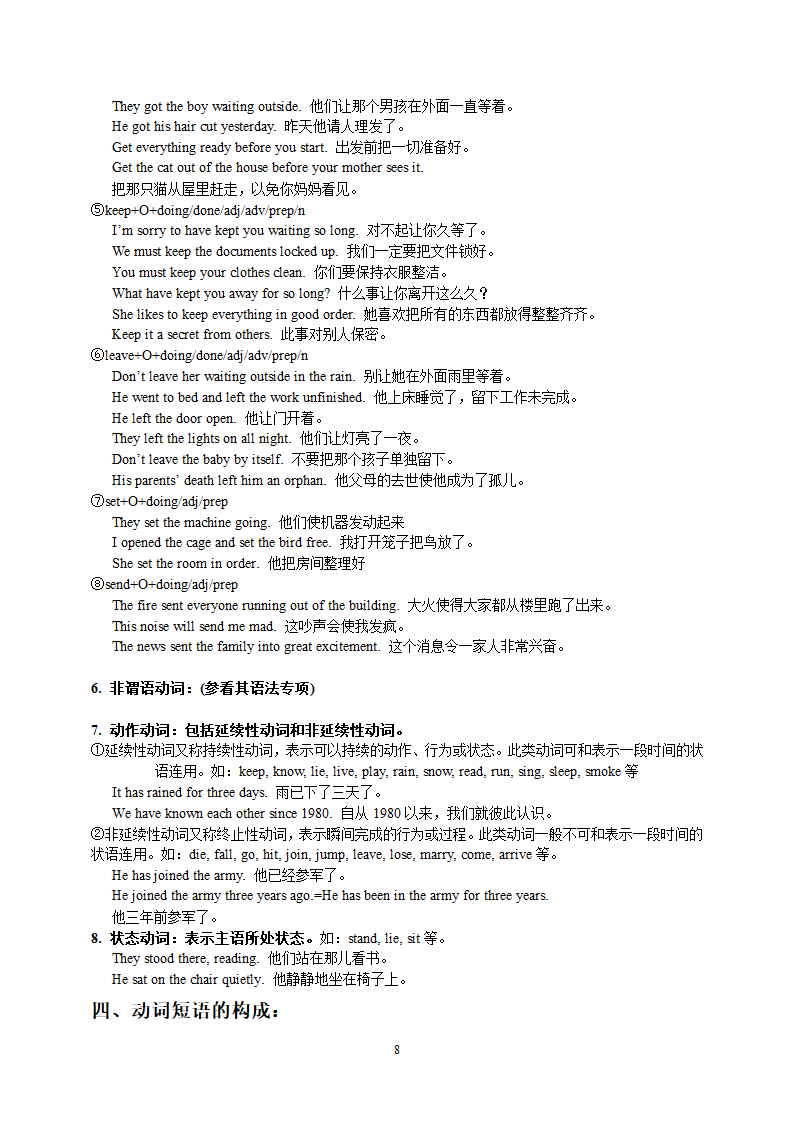 2022届二轮复习高中英语：专题十二 动词和动词短语讲解和训练 （Word版含答案）.doc第8页