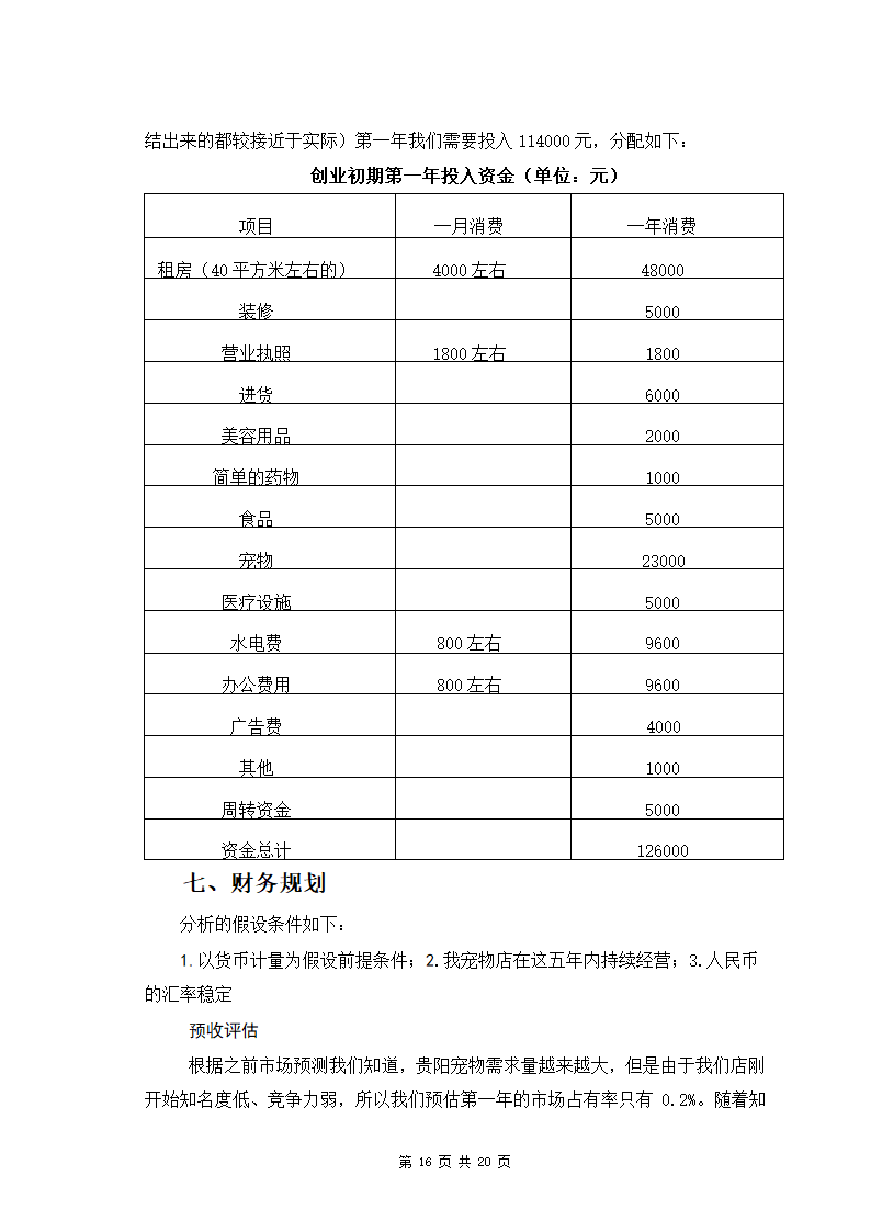 贝贝宠物店商业计划书.docx第16页