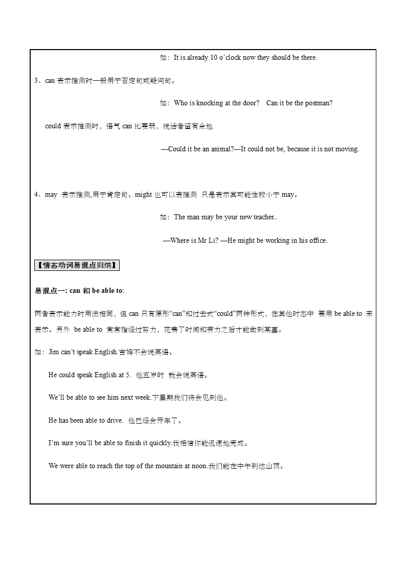 牛津译林版英语九年级上情态动词知识点讲解及专项练习（含部分答案）.doc第20页