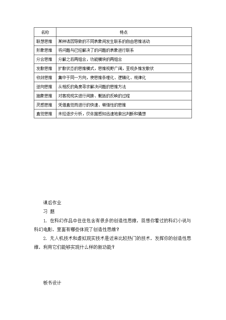 2.1 创造性思维及其应用 教学设计-2023-2024学年高中通用技术粤科版（2019）选择性必修9创造力开发与技术发明.doc第9页