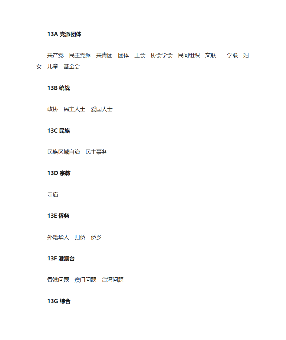 行政公文主题词表第10页