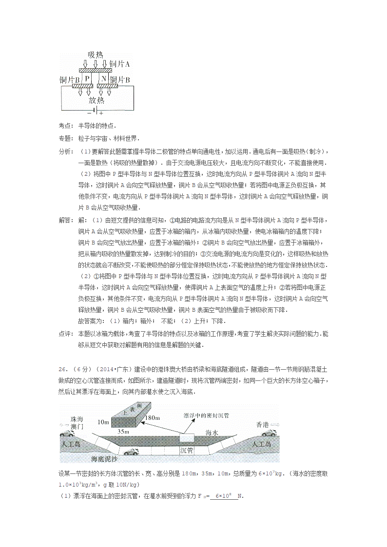 广东省2014年中考物理试卷第18页