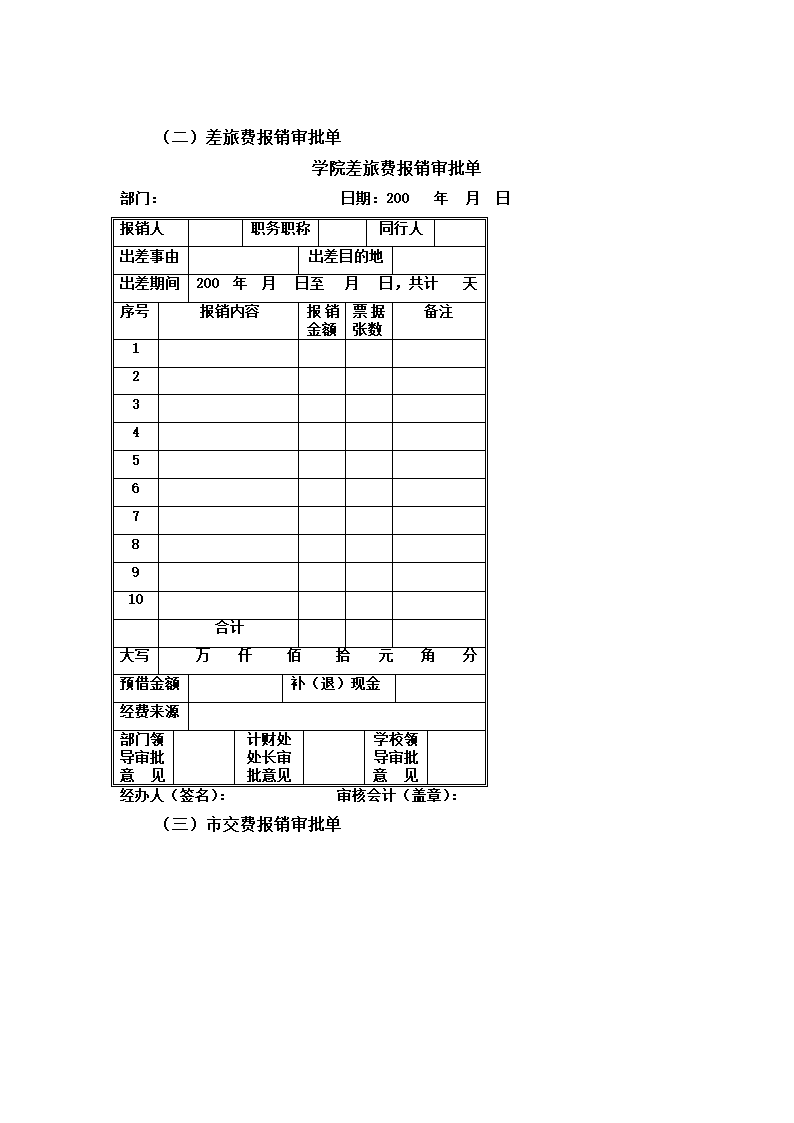 财务报销表格第2页