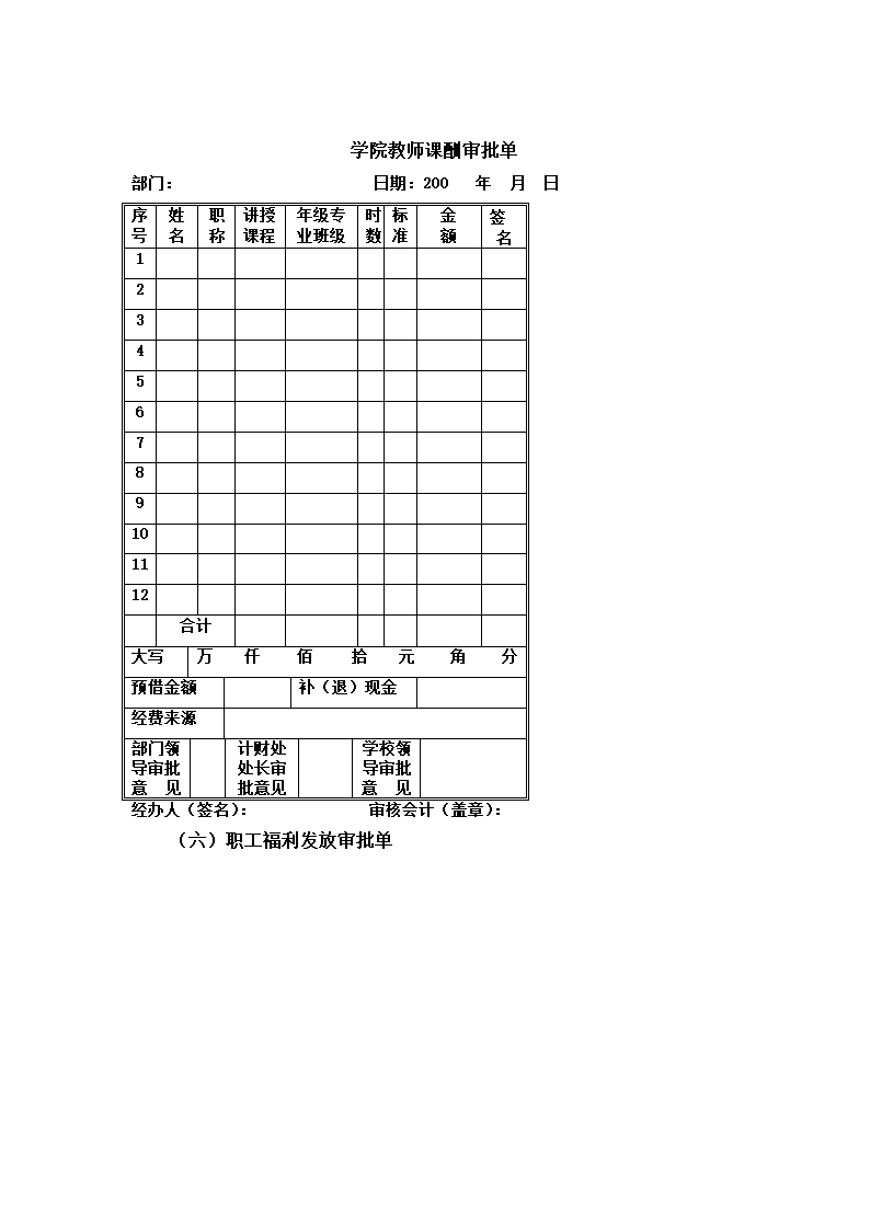 财务报销表格第5页