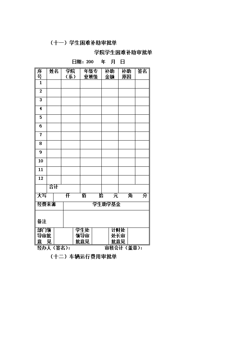 财务报销表格第11页