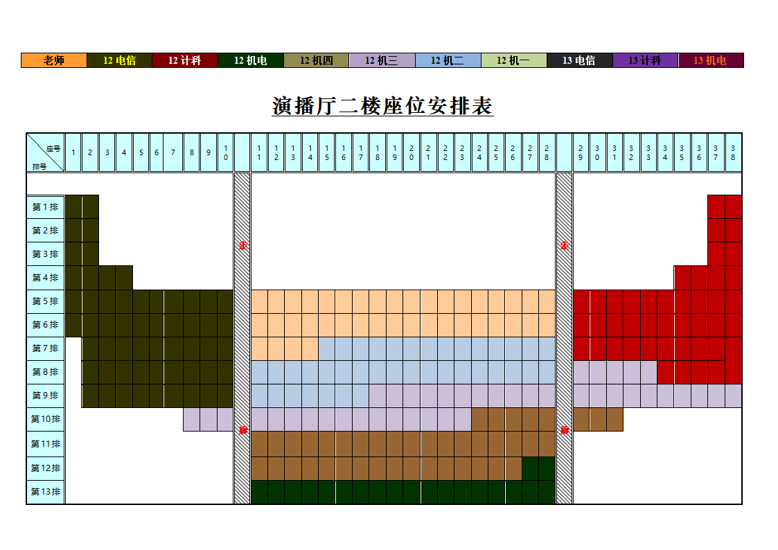 演播厅座位安排表第2页