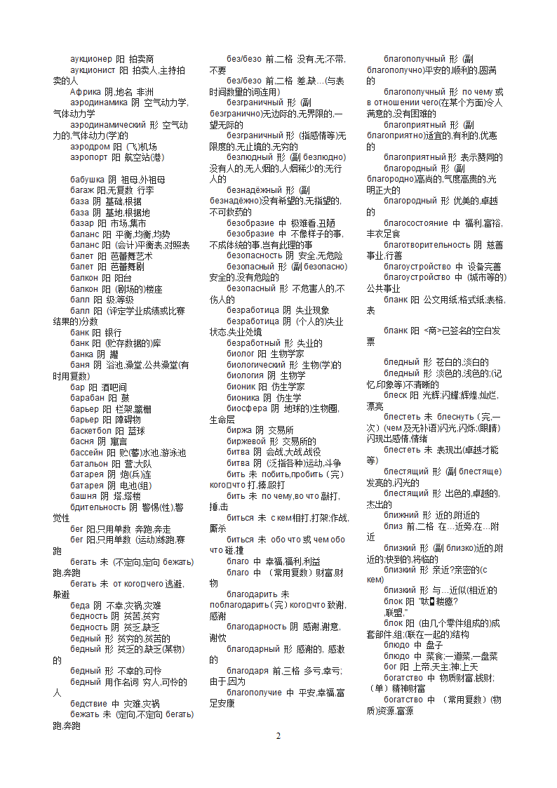 俄语考研词汇第2页