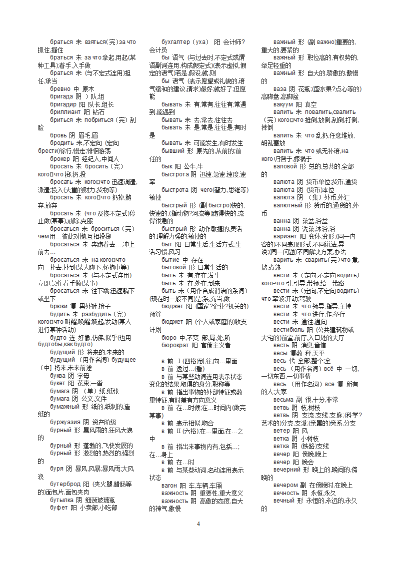 俄语考研词汇第4页