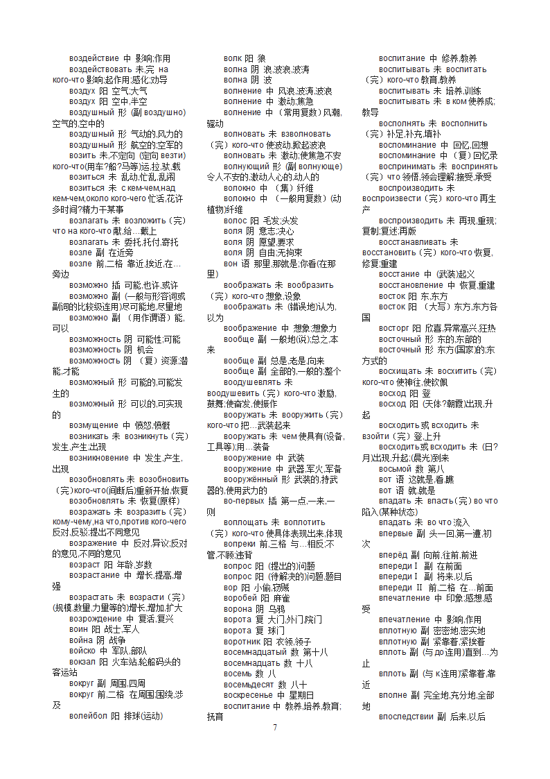 俄语考研词汇第7页