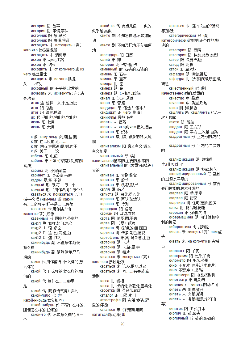 俄语考研词汇第20页