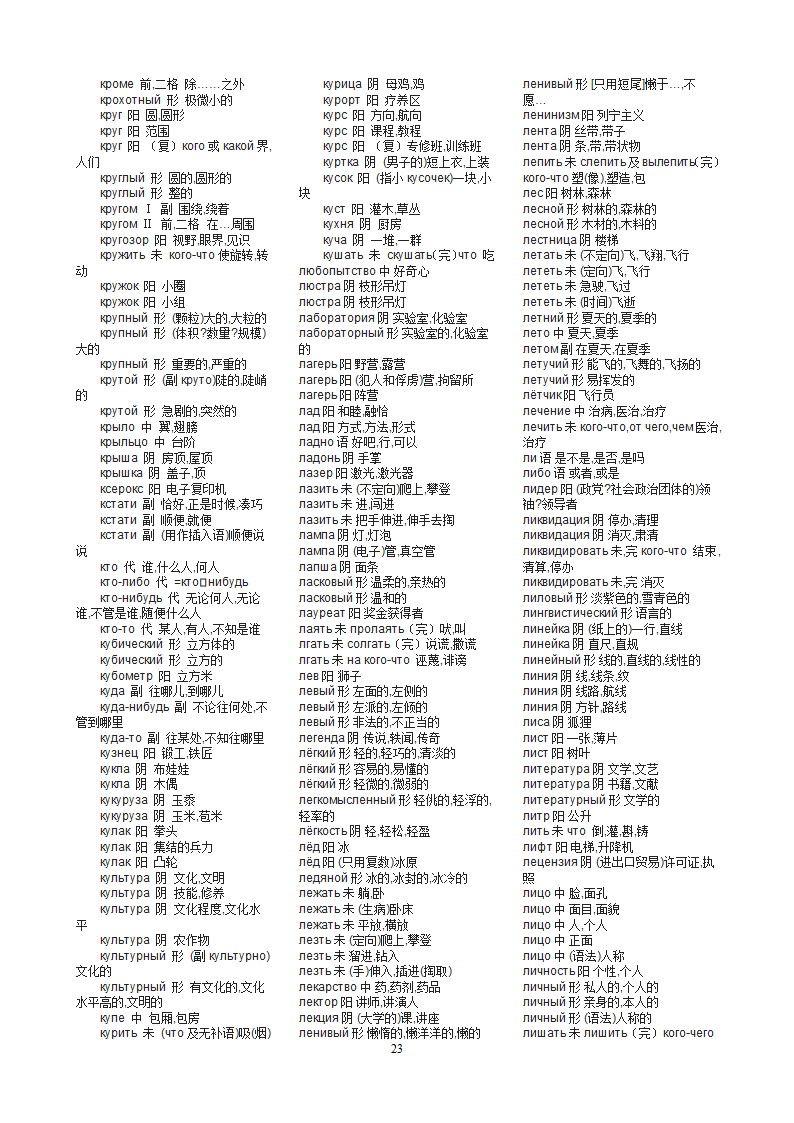 俄语考研词汇第23页