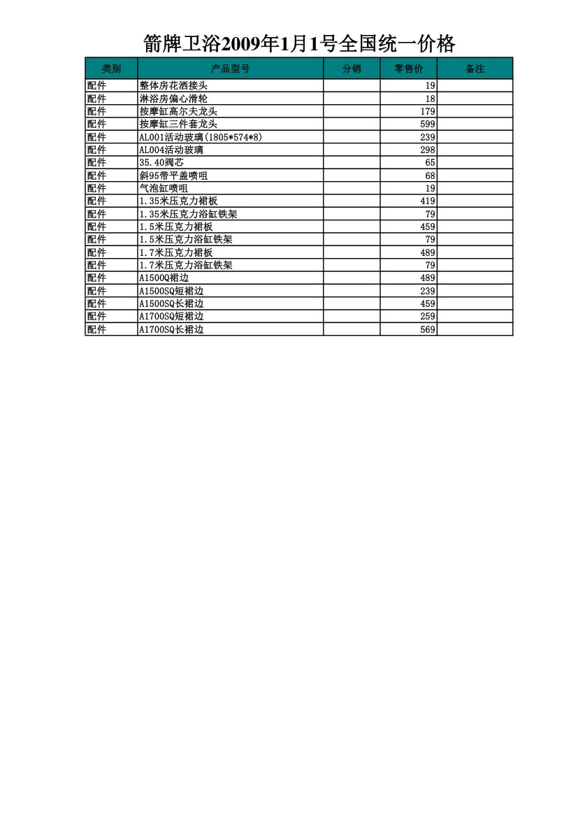 箭牌报价第9页