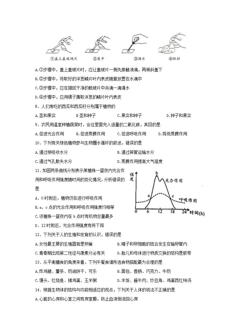 2021年重庆市永川区初中学业水平考试生物试题（word版含答案）.doc第2页