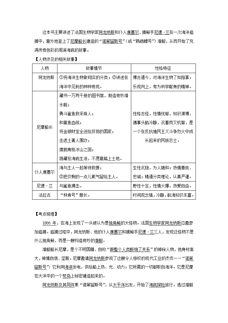 2022年初一下册语文名著导读《海底两万里》导学案.doc第2页