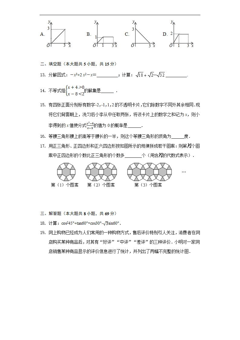 2022年山东省聊城市临清市中考数学模拟试卷（二） (word版含答案).doc第3页