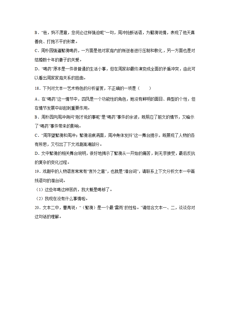 高考语文文学类阅读分类训练：戏剧类（含答案）.doc第23页