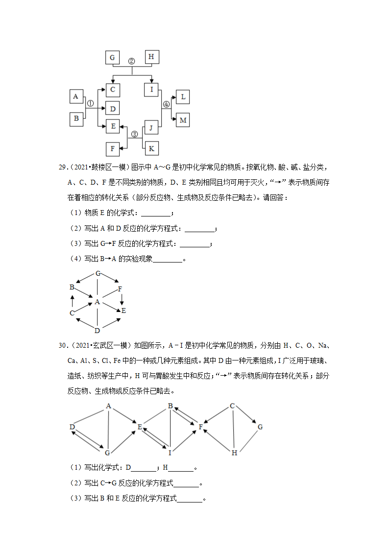 2021年中考化学冲刺专题训练——专题8物质的推断（含解析）.doc第12页