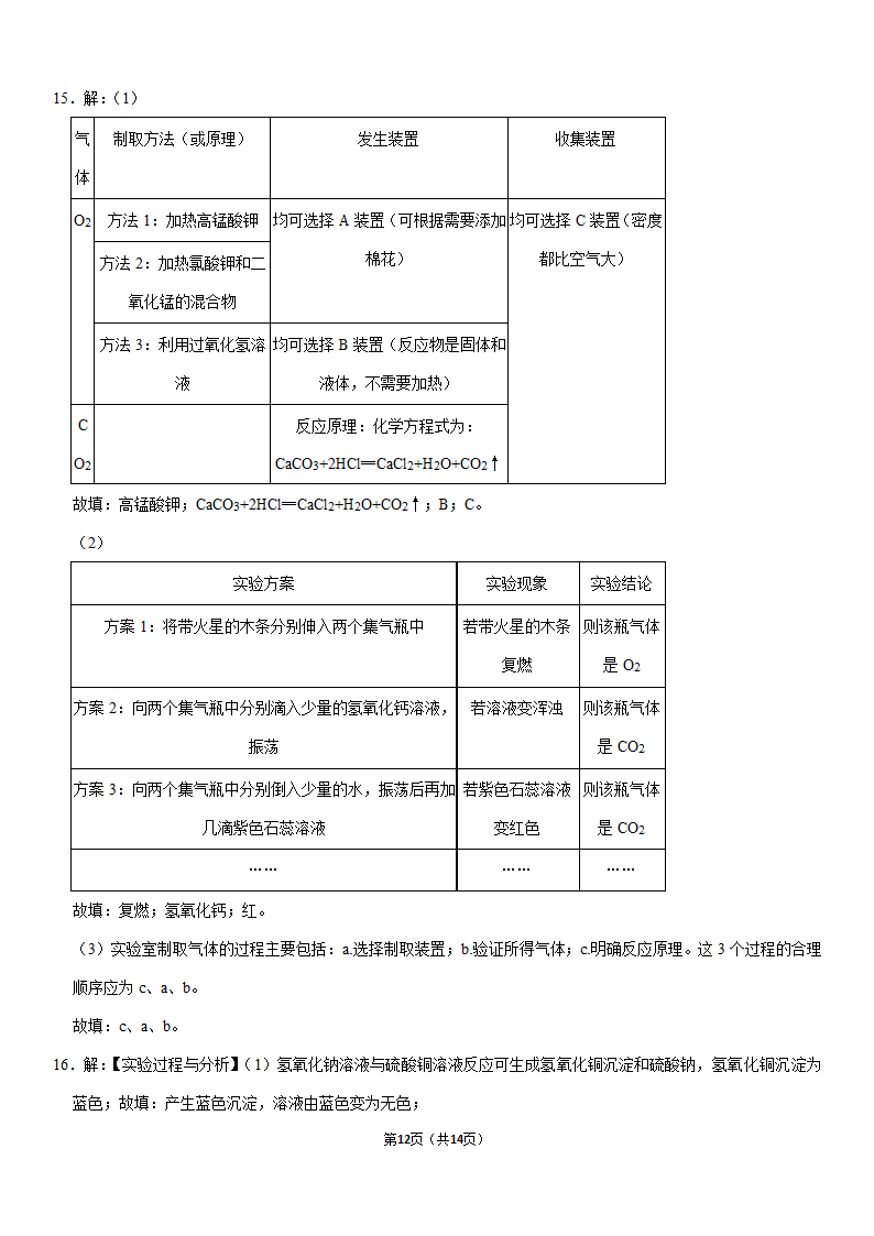 2021年甘肃省酒泉市中考化学试卷（Word+答案解析）.doc第12页