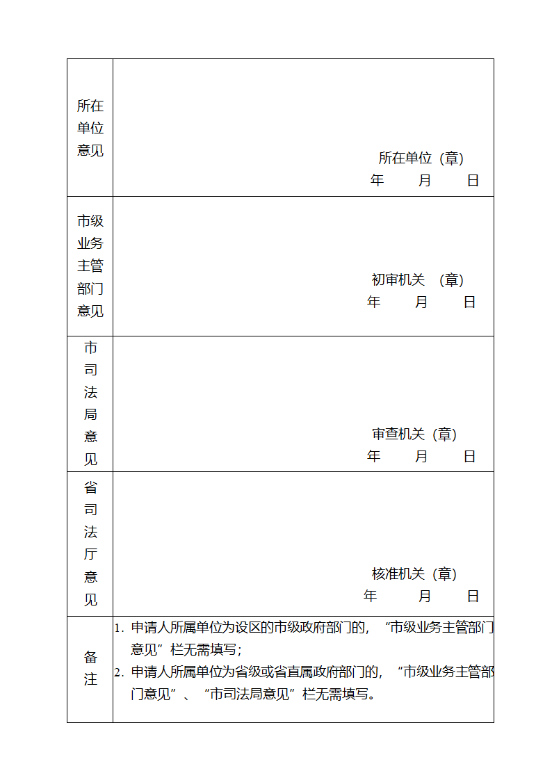 公职律师工作证申请表2013版第6页