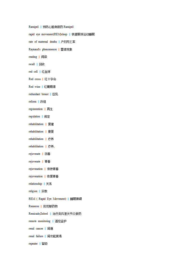 口译词汇之健康词汇第16页