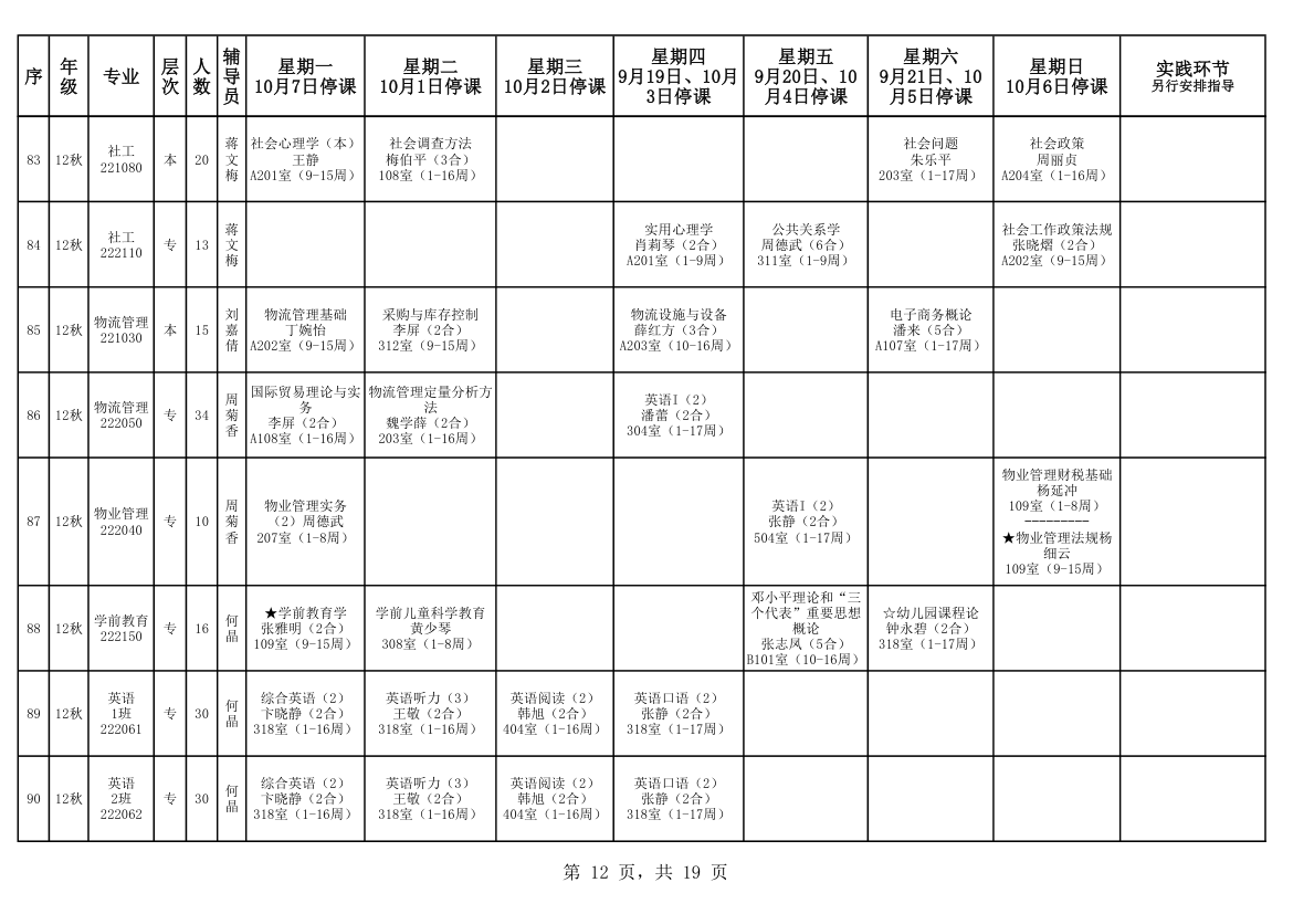 电大课程表第12页