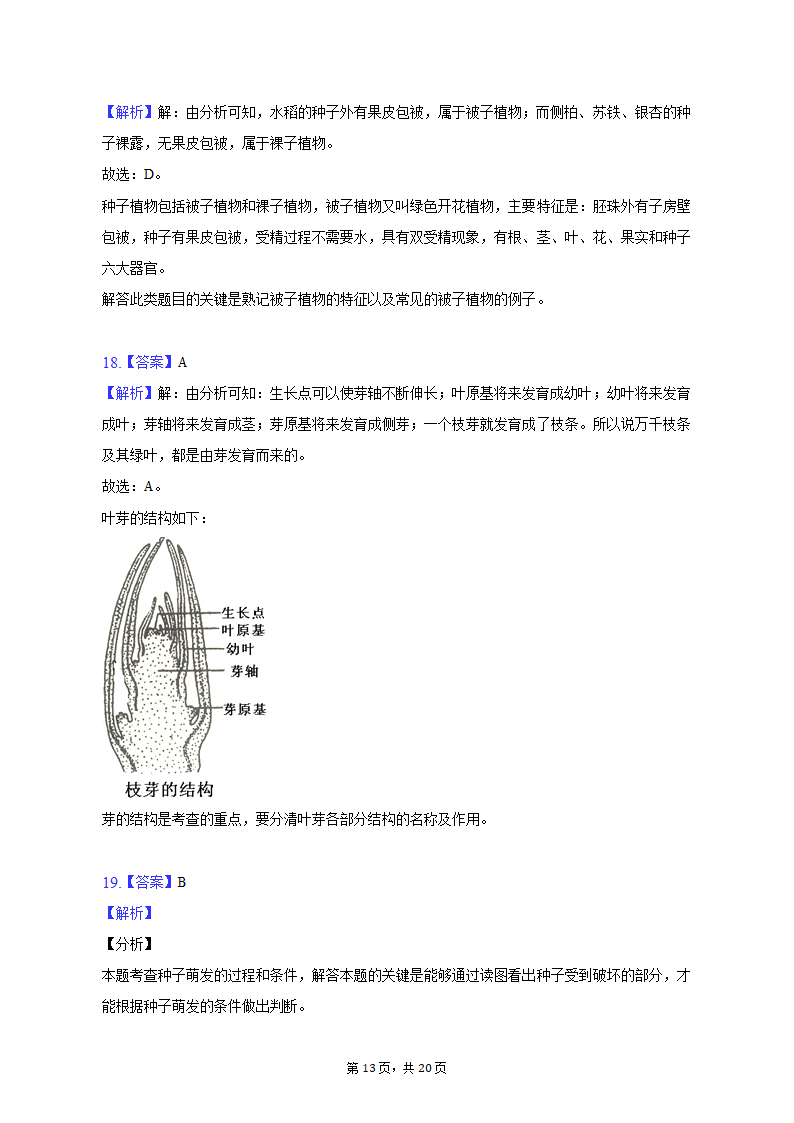 2022-2023学年天津九十中七年级（上）期末生物试卷（含解析）.doc第13页