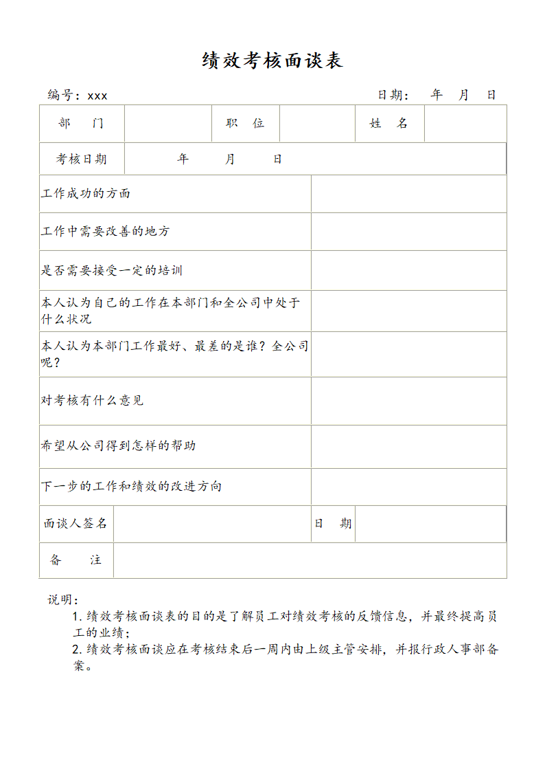 绩效考核面谈表.docx第1页