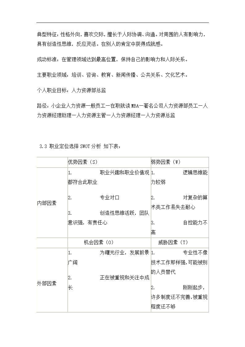 人力资源专业职业生涯规划书范文.docx第7页