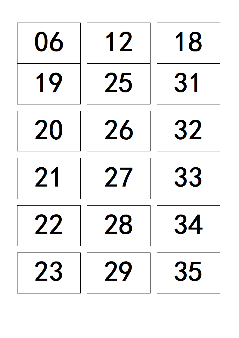 座位号模板第2页