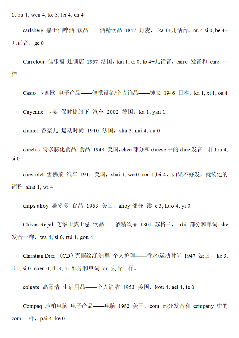 英文名牌正确发音第5页