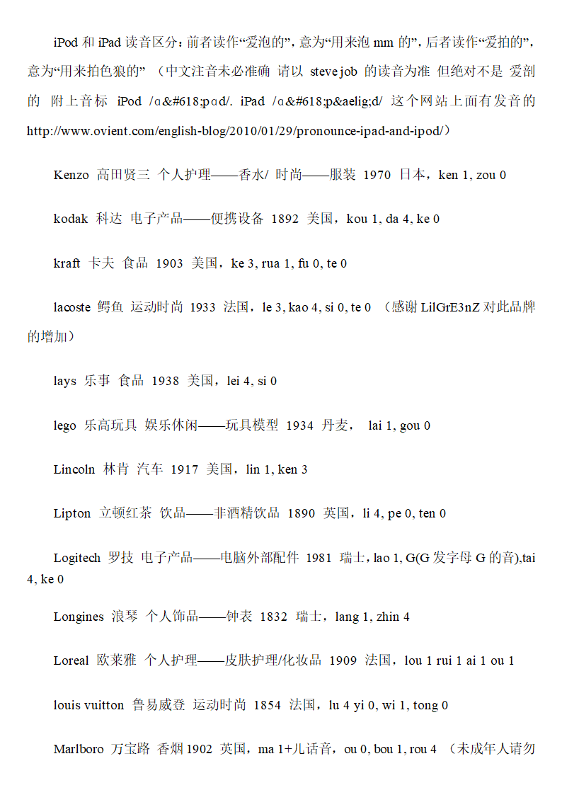 英文名牌正确发音第8页