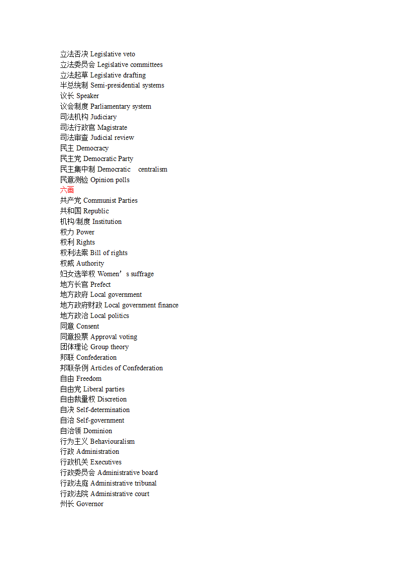 政治学专业词汇第2页
